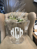 Monogrammed Acrylic Trash Cans