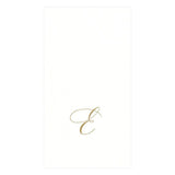 Caspari White Pearl Gold Initial Guest Towels