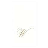 Caspari White Pearl Gold Initial Guest Towels