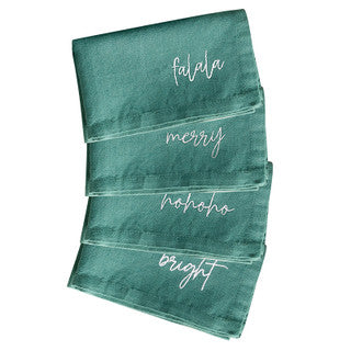 Embroidered Cotton Napkins Set (4)