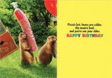 Groundhog Party Foldout Birthday Card