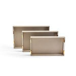 Taupe Rectangle Trays