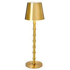 LED Cordless Gold Bamboo Table Lamp