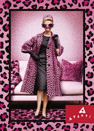 Woman in Leopard Coat Birthday Card
