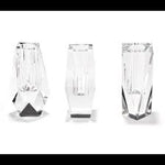 Faceted Hand-Cut Crystal Glass Bud Vases