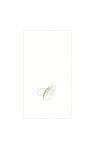 Caspari White Pearl Gold Initial Guest Towels