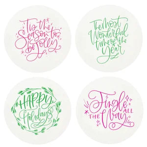 Letterpressed Xmas Coasters