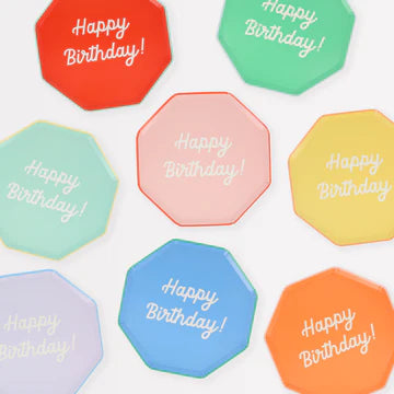 Mixed Happy Birthday Plates & Napkins