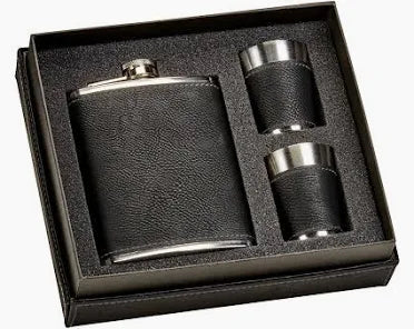 Leather Box w/ Flask & 2 Cups(2307)