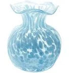 Ruffled Edge Spotted Vases