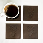 Leather Embossed Coaster Sets