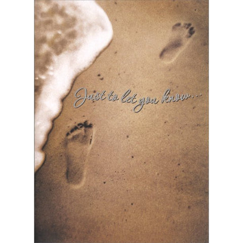 Footprints Beach Sympathy Card