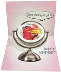 Chicken Makeup Mirror Birthday Card
