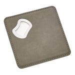 Engraved Leatherette Bottle Opener/Coaster 2346