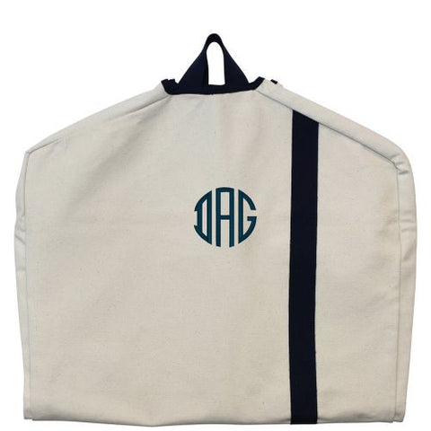 Monogrammed Canvas Garment Bag – Please Reply