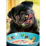 Dog Alphabet Cereal Birthday Card