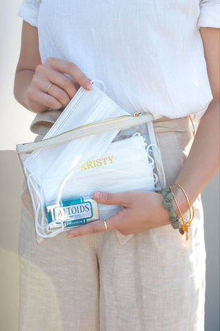 Dolly Monogrammed Clear Pouch