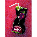Wine Juice Box Birthday Card