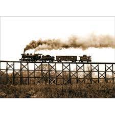 Train on Trestle Get Well Card