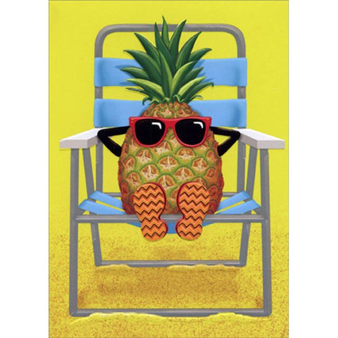 Cool Pineapple Birthday Card