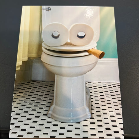 Toilet Face Encouragement Card