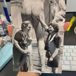 Women Touching Statue Birthday Card