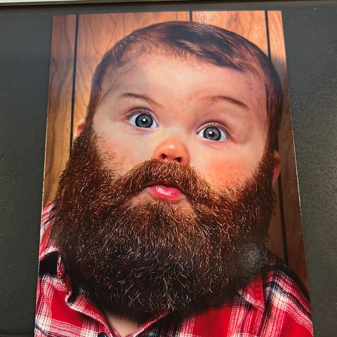 Baby w/ Beard Bday Card