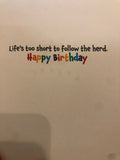 Alpaca Fedora Dude Birthday Card