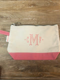 Monogrammed Canvas Makeup Bag