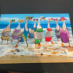 Ducks on Beach Bday Card