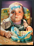 Baby Cake Face Birthday Card