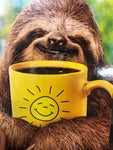 Sloth with Coffee Sympathy Card